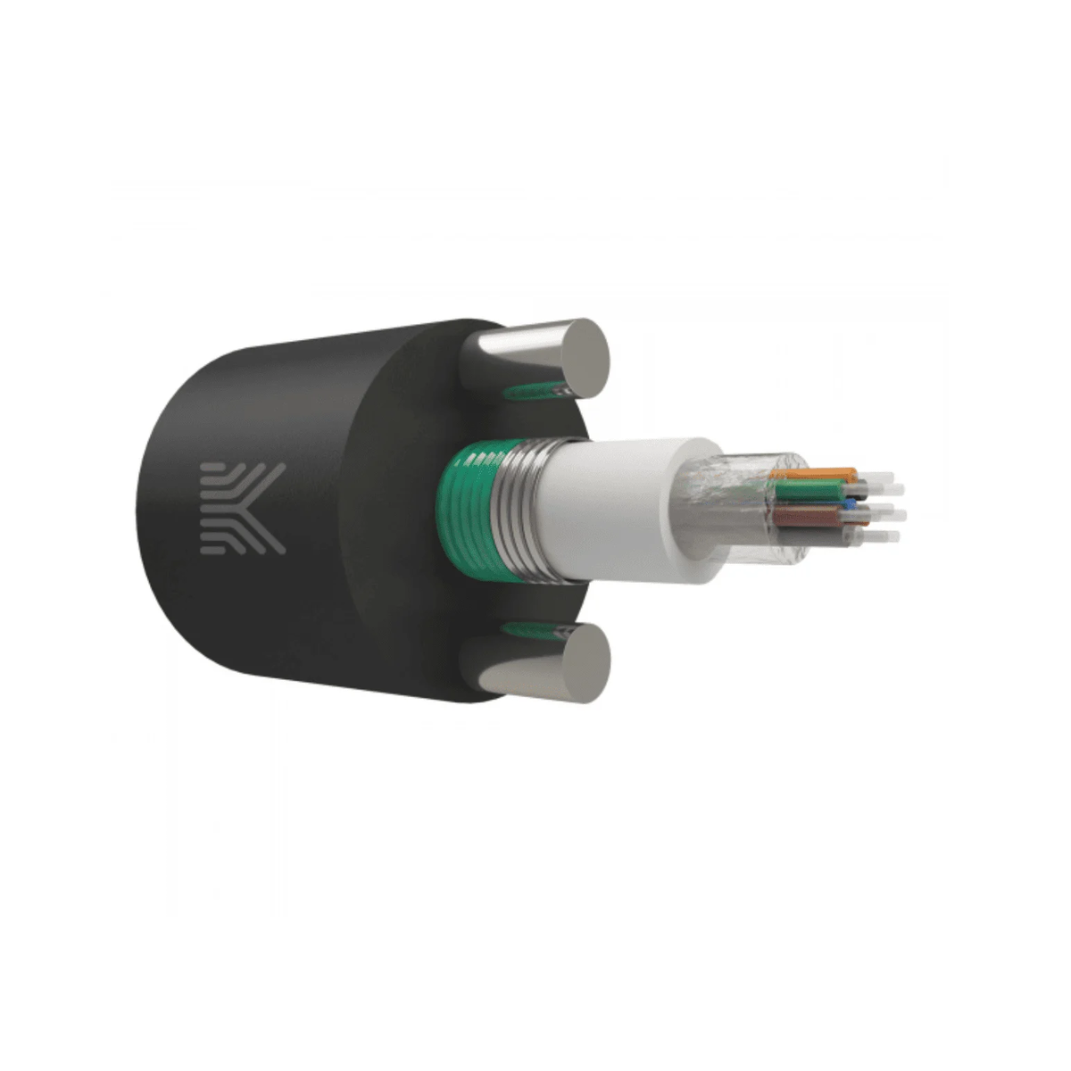 Оптический кабель в канализацию, 8 волокон G.652.D, ЦТ, бронированный стальной лентой, 2,7 кН